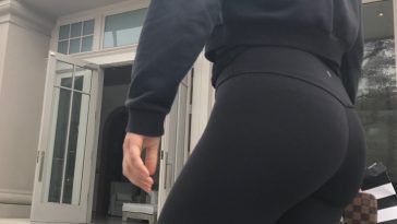 candid street teen yoga pants