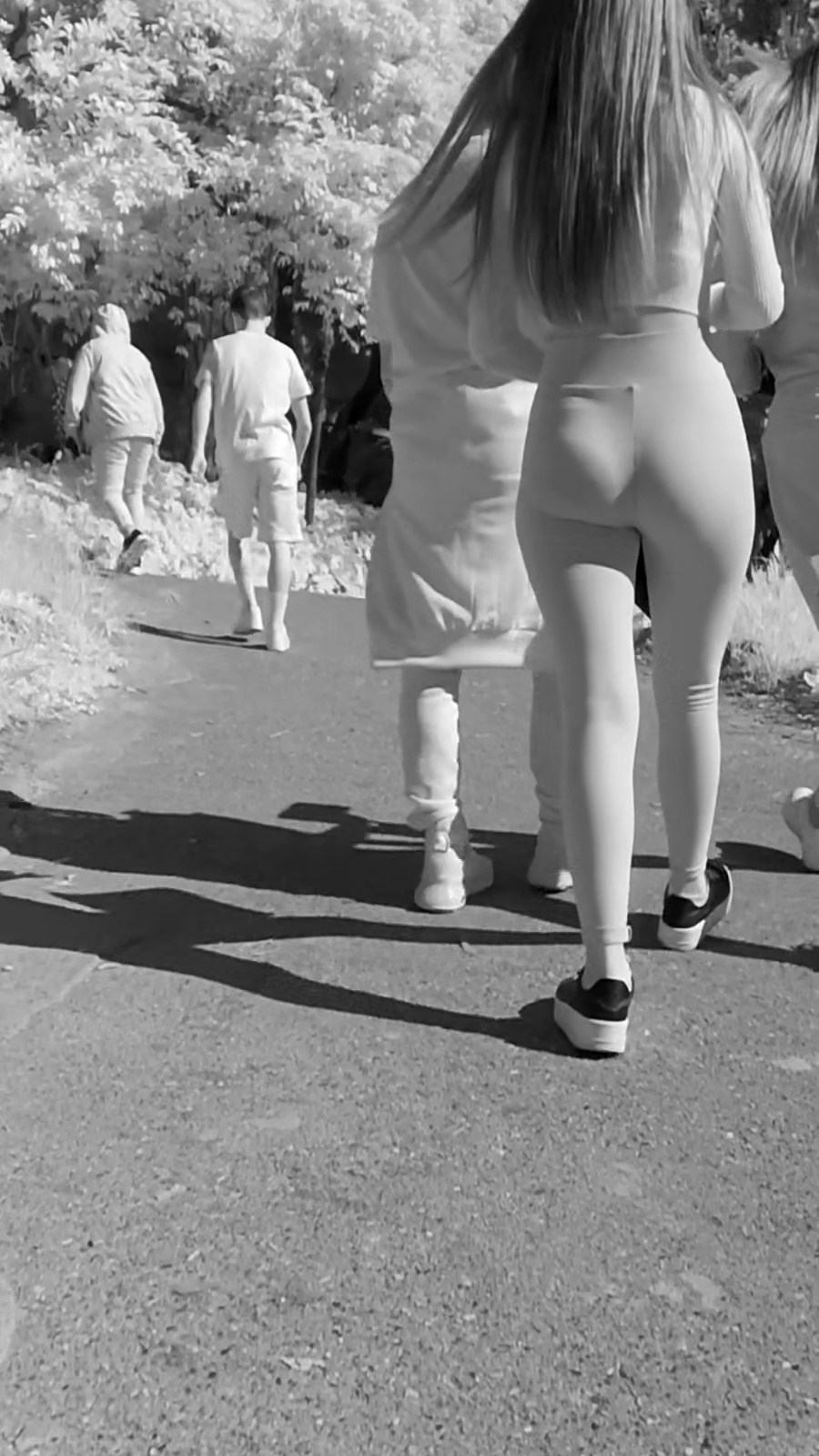 Cute Slim TEEN With BIG ASS In White Spandex With Visible Panty Lines - Candid Teens - Creepshots - Candid Voyeur Girls - Candid Ass Girls photo