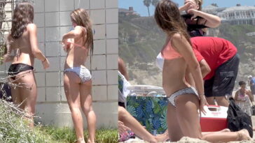 candid beach bikini teens ass