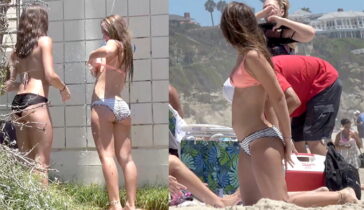 candid beach bikini teens ass