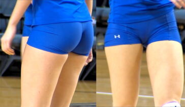 candid highschool teens volleyball ass