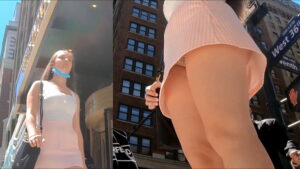 candid street NY city upskirts