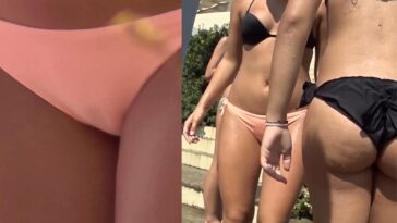 candid girls bikini camel toes