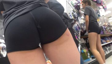 candid spandex teens voyeur mall