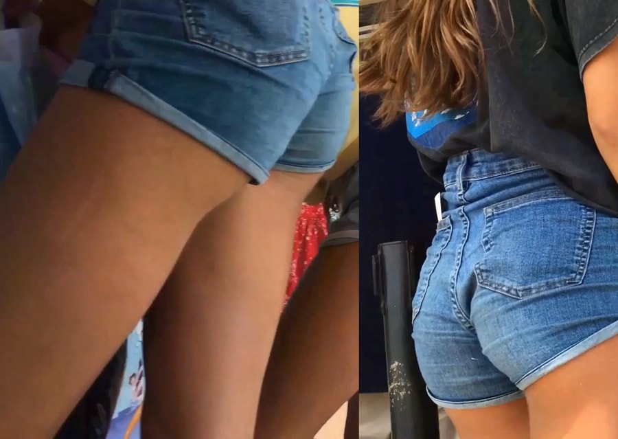 Sexy Candid TEEN With Toned Legs And Nice ASS In Hot Denim Shorts - Candid Teens - Creepshots - Candid Voyeur Girls - Candid Ass Girls photo image