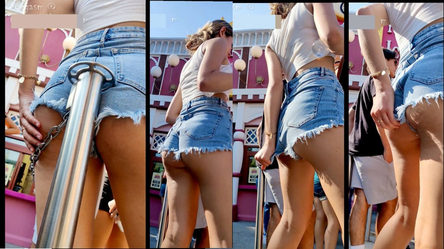 Cute Blonde Teen With Juicy ASS In Sexy Ripped Shorts - Candid Teens - Creepshots - Candid Voyeur Girls - Candid Ass Girls pic picture