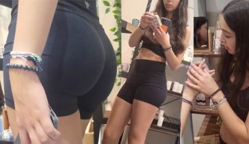 candid jb teen ass shorts