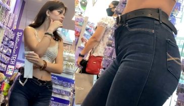 candid ass tight jeans