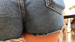 denim shorts candid girls