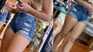 candid legs sexy teen voyeur