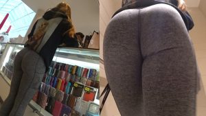 voyeur escalator ass