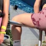 candid teen ass spandex shorts cameltoe