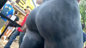 big ass blonde candid leggings