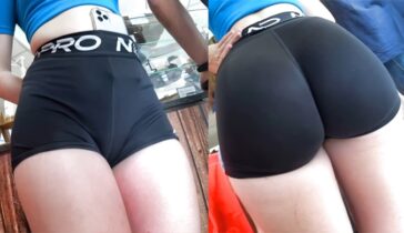 candid nike pro upshorts