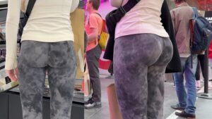 blonde teen escalators voyeur