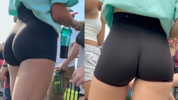blonde fit teen spandex shorts