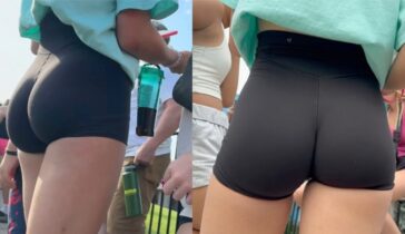 blonde fit teen spandex shorts