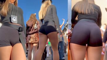 candid teens shiny leggings