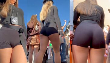 candid teens shiny leggings