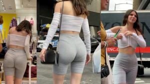 biker shorts vpl candid teens