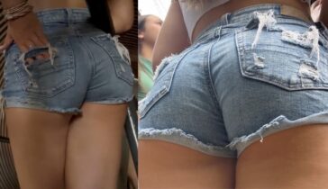 group of teenies jean shorts candid porn
